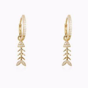 14K-Gold Fish Huggies